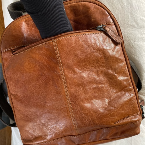 Jack Georges Leather Voyager Small Convertible Backpack - Picture 9 of 9